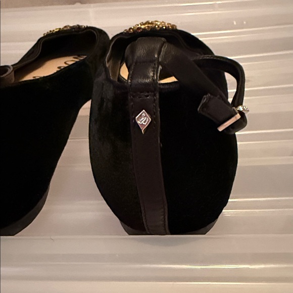 NWOT Sam Edelman lRexley Velvet Ballet Flat w/ Crystal Celestial Embellishments - Picture 8 of 14